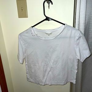 Plain white crop t-shirt